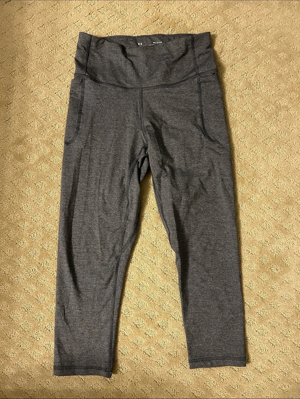 Under Armour Dark Heather Gray Leggings, Small